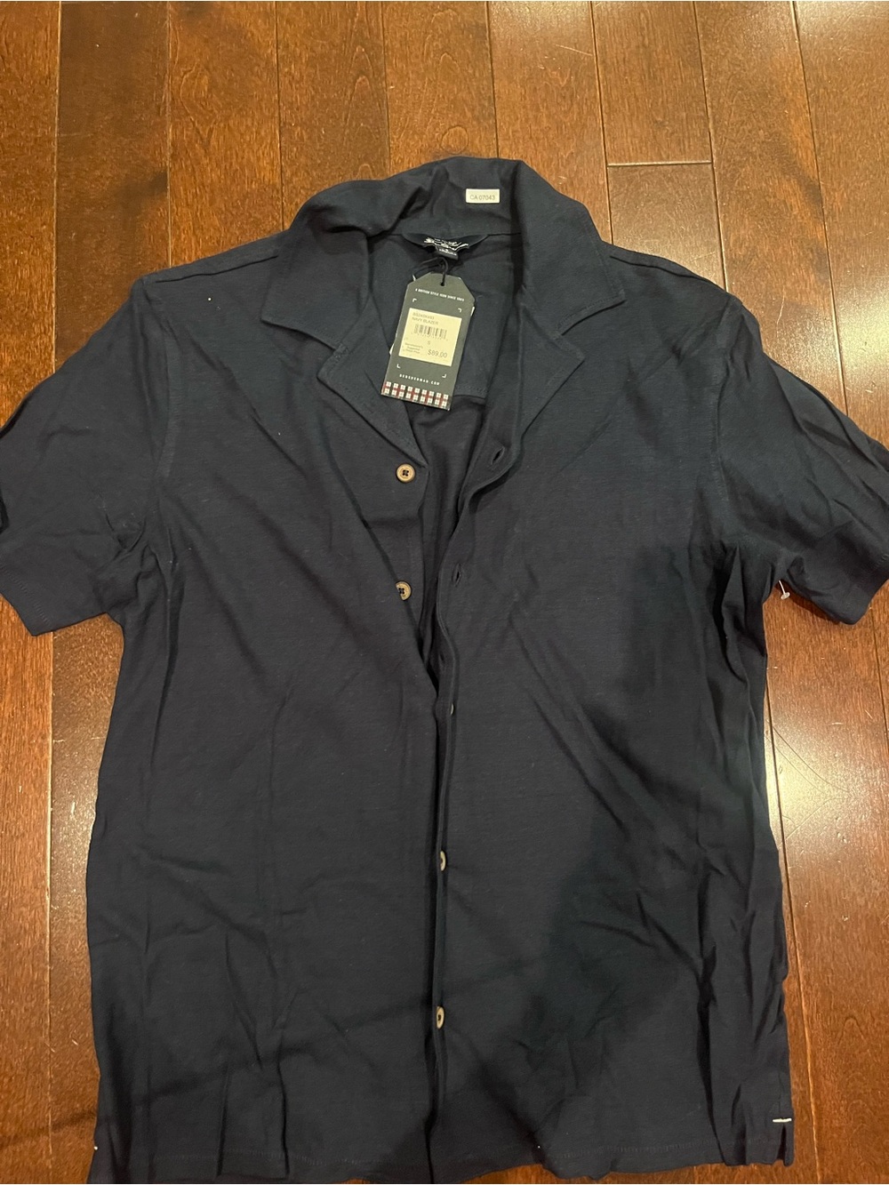 Ben Sherman Navy Short-Sleeve Button-Down Shirt